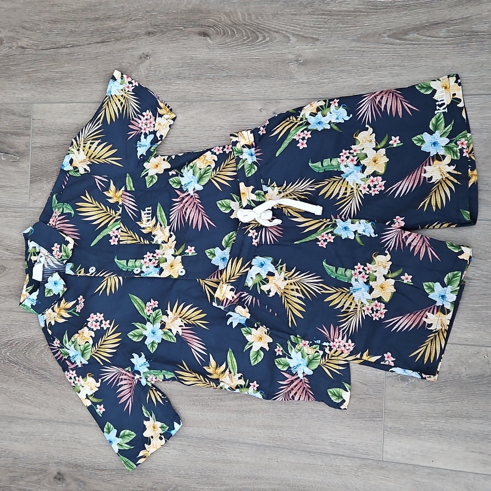 Kith Kids Matching Set in Navy Floral